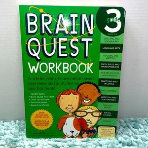 Brain Quest Workbook Third Grade 3 Ages8-9 Curriculum Review Book Summer Bridge